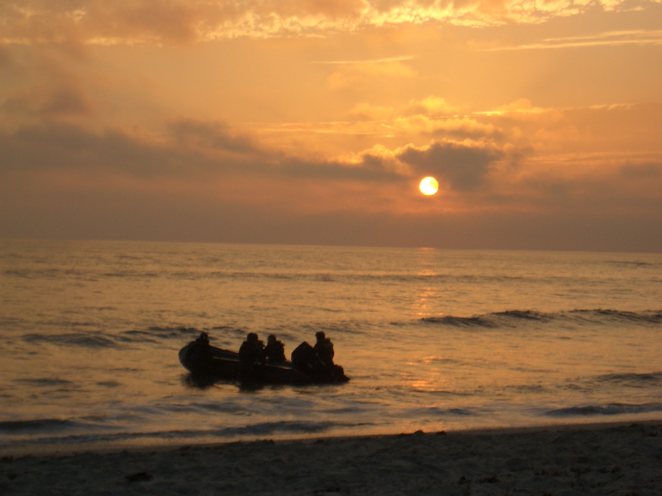 U.S. Marine Corps RHIB with embarked Navy corpsman during maritime training operations